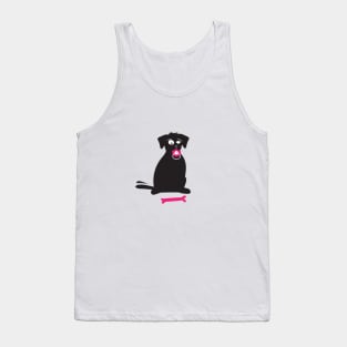 Black labrador with rubber teat Tank Top